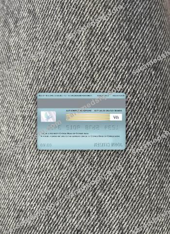 Cyprus bank of cyprus visa debit card photolook back